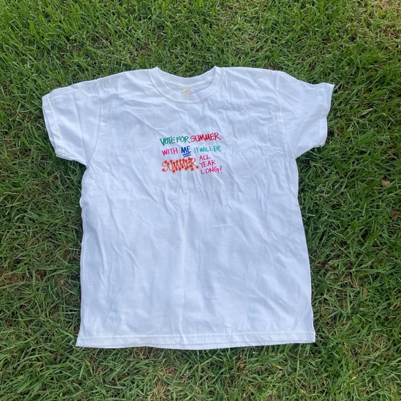 RARE 2004 Original Movie Promotional Shirt Vote For Summer Napoleon Dynamite L - Picture 1 of 8